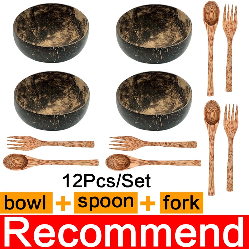 Natural Coconut Bowl Set