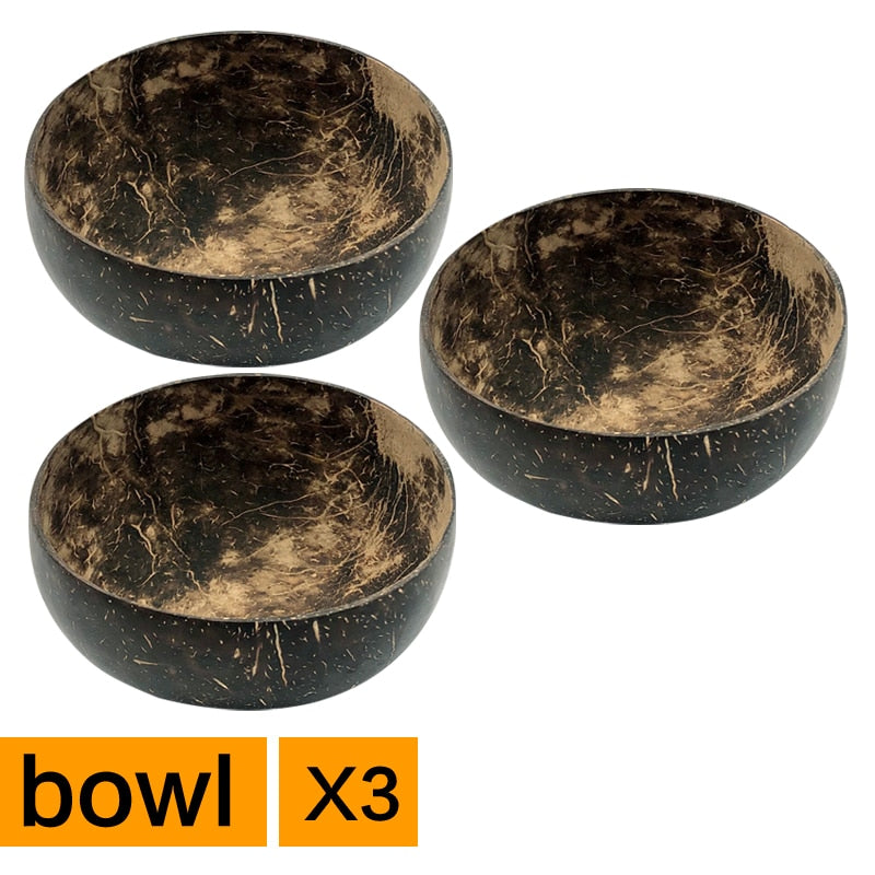 Natural Coconut Bowl Set