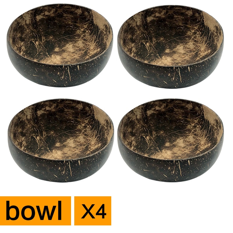 Natural Coconut Bowl Set
