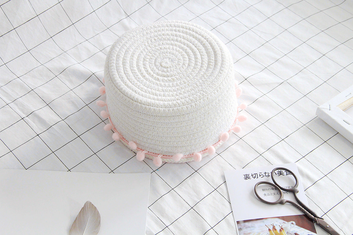 Nordic simple cotton rope storage basket