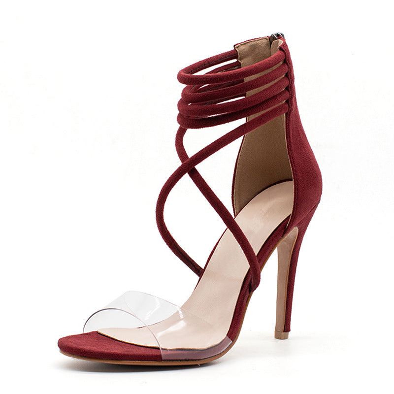 Lace-up Hollow Stiletto Heel Women's Shoes