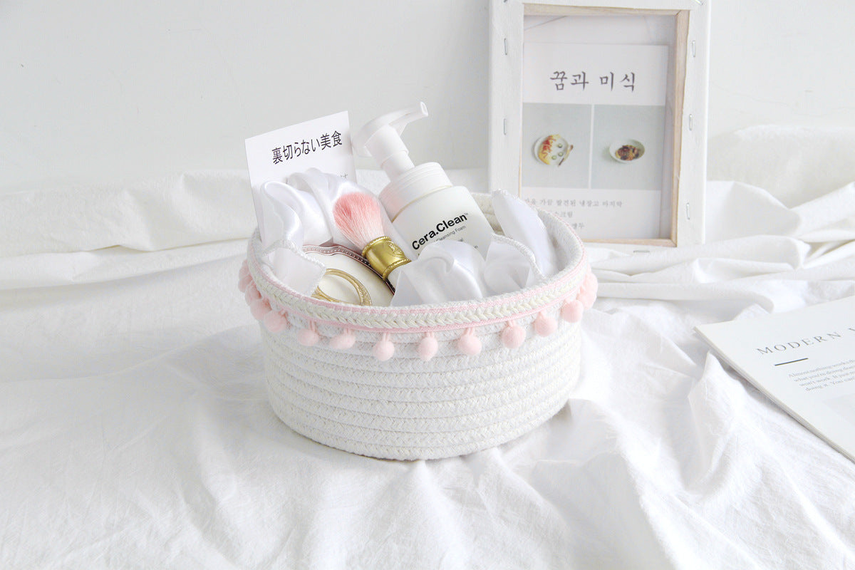 Nordic simple cotton rope storage basket