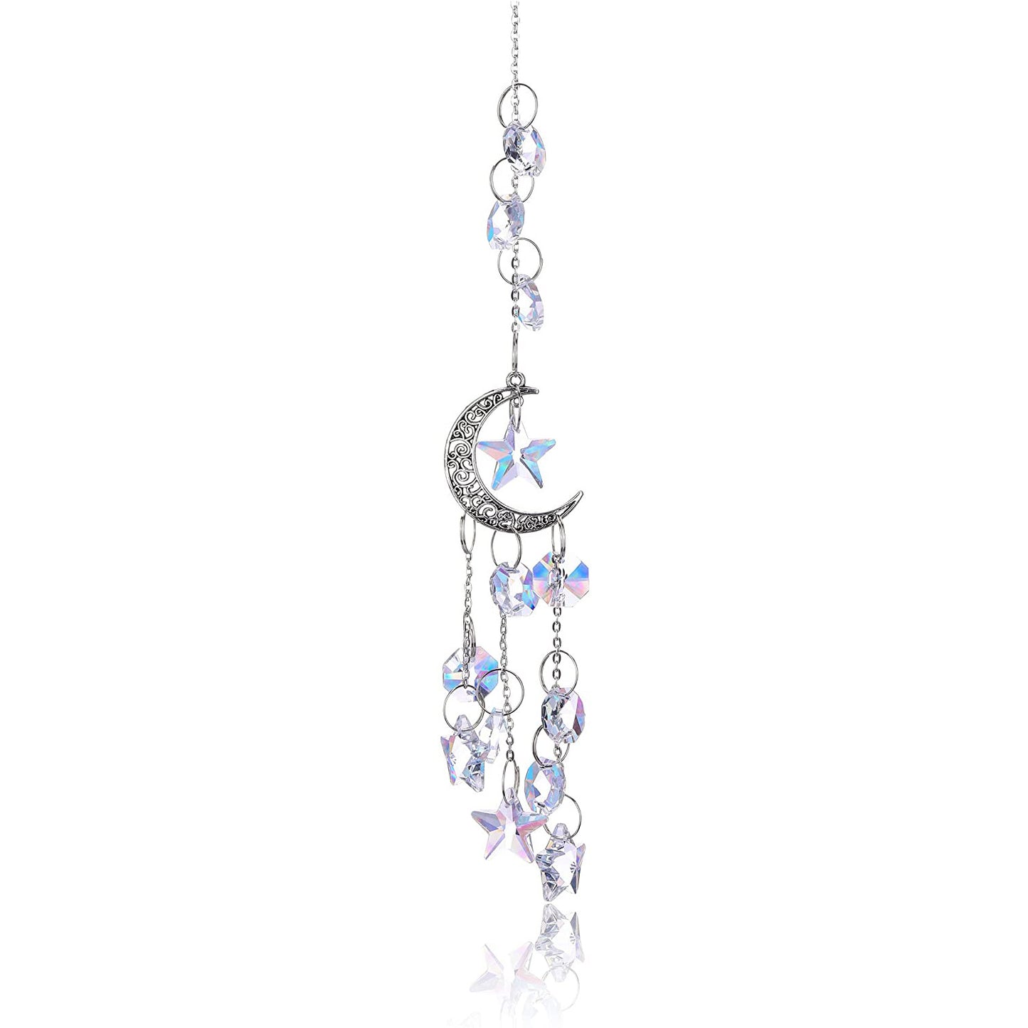 Moon Star Crystal Sun Catcher Hanging
