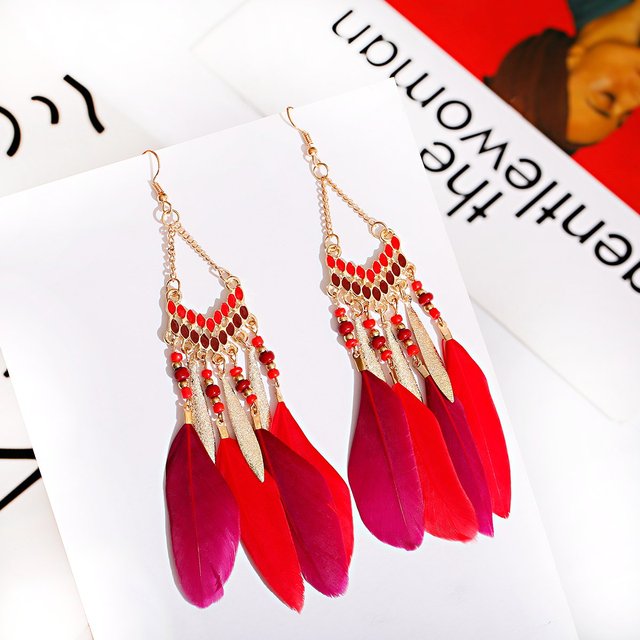 Boho Feather Earrings