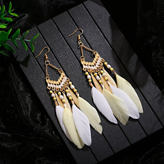 Boho Feather Earrings