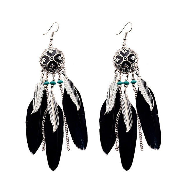 Boho Feather Earrings