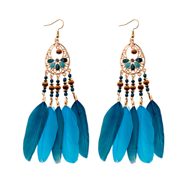 Boho Feather Earrings