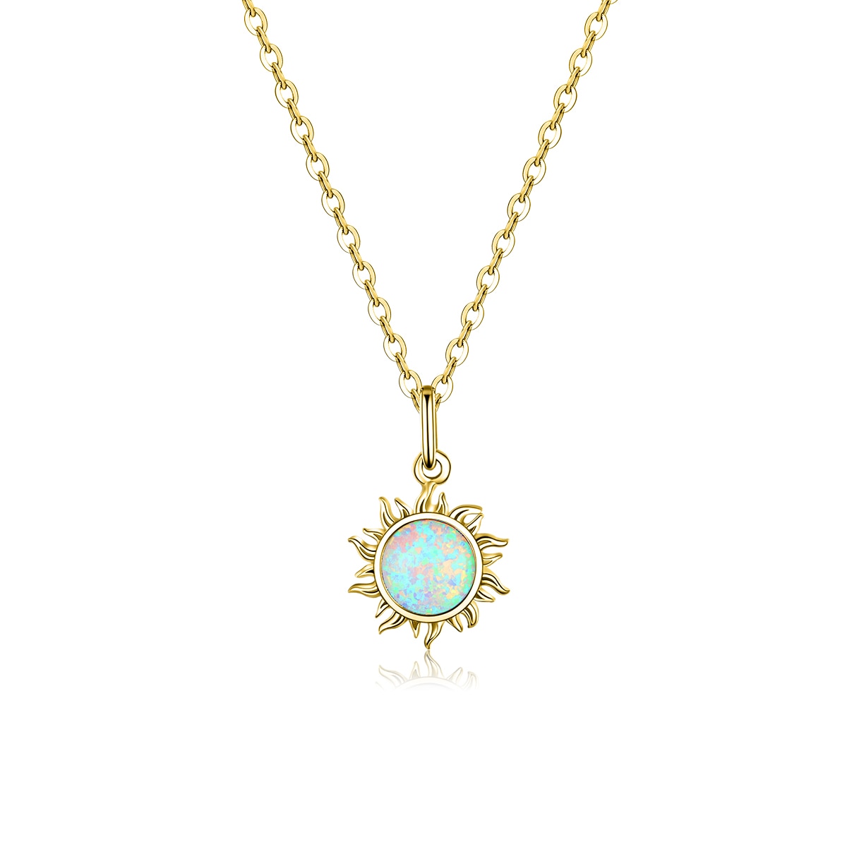 Opal Sun Necklace