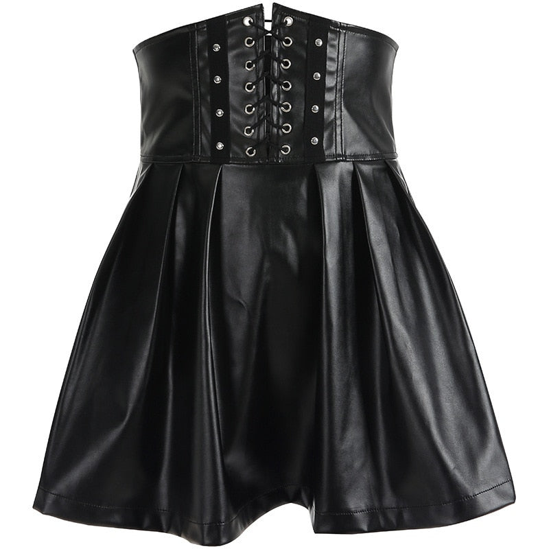 Faux Gothic Black Skirt