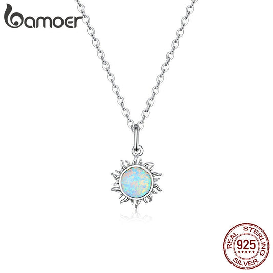 Opal Sun Necklace
