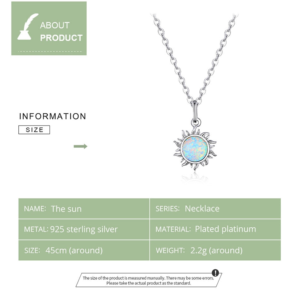 Opal Sun Necklace