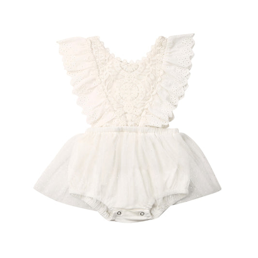Flower Lace Romper Jumpsuits Tutu Dress