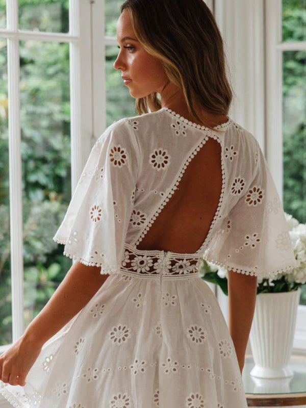 Woven Boho Fringed Dress