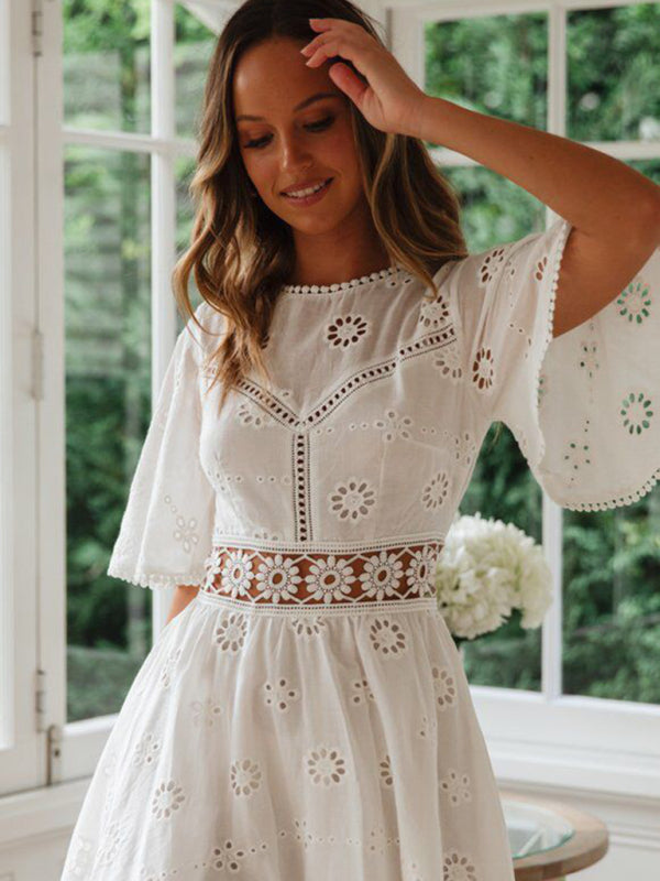 Woven Boho Fringed Dress