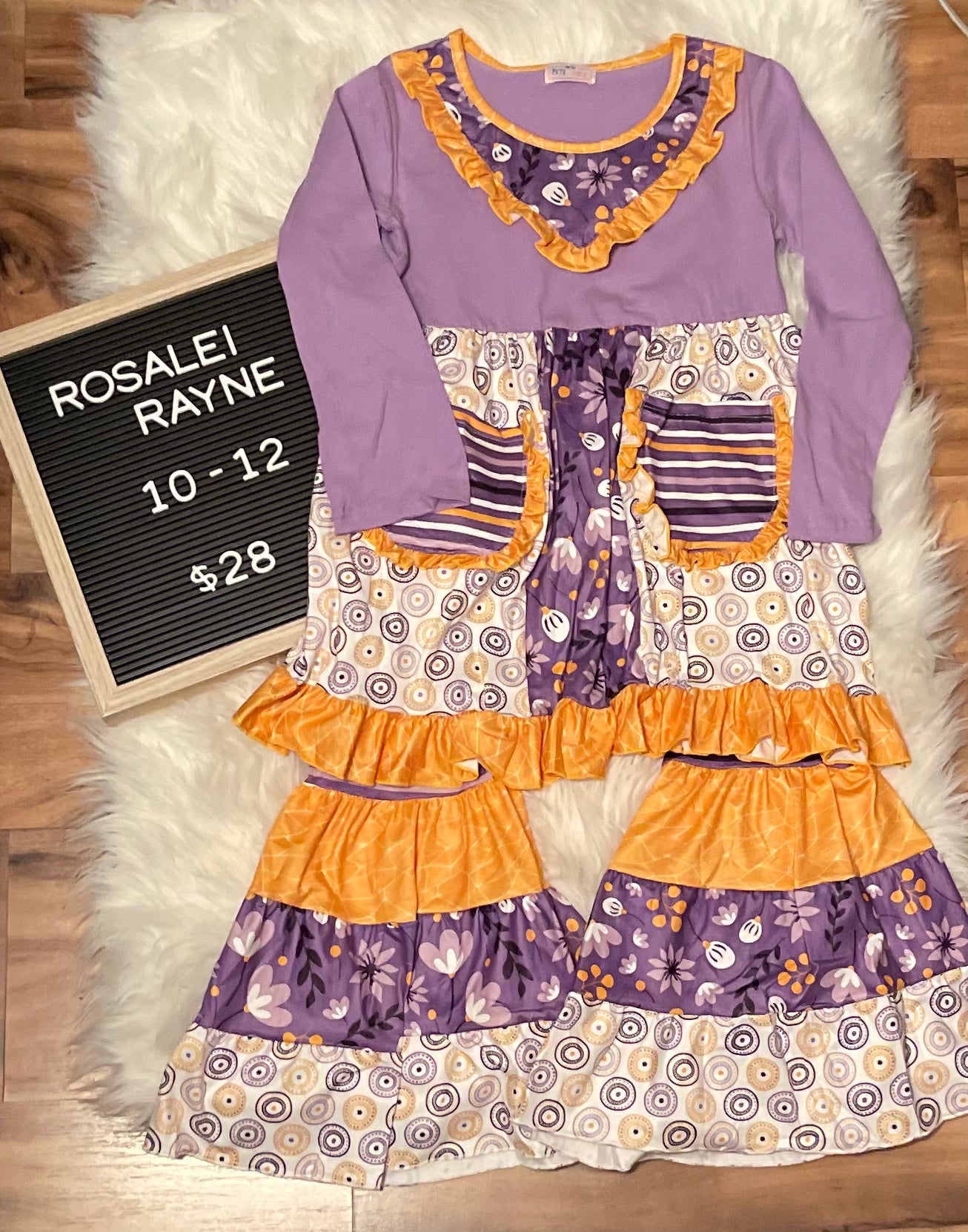Purple Ruffle Set